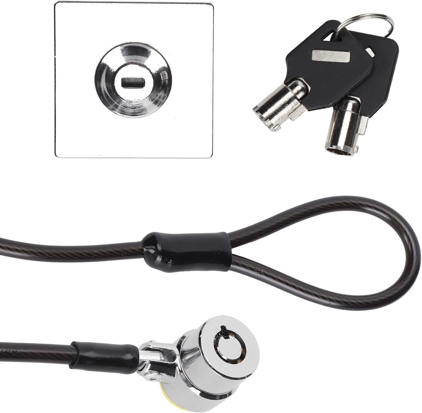 Laptop Lock 360 Degree Rotation Wired AntiTheft Lock Base for OS X // with 2 Keys