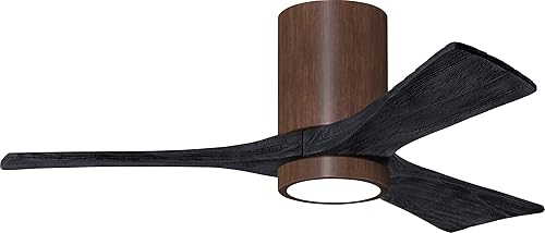 Miniatura 9 de Matthews IR3HLK-BRBR-BK-42 Irene - Ventilador de techo de montaje empotrado para interiores y exteriores de 42 pulgadas con luz LED y control remoto