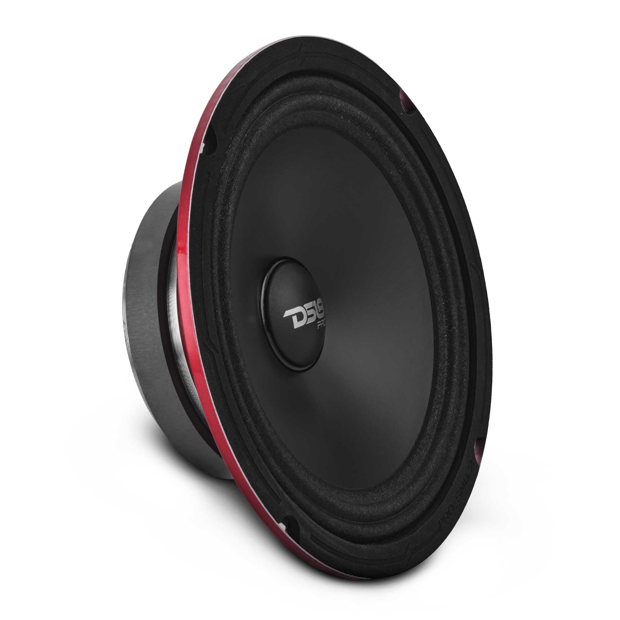 DS18 PRO-SM8.2 8" Slim Loudspeaker – 8”, Midrange, Red Steel Basket, 500W Max Power, 250W RMS, 2 Ohms - Premium Quality Audio Speakers – IP66 Water Resistance, Perfect for Motorcycle Applications