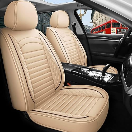 Juego completo de fundas de asiento de automóvil, de piel sintética, cubierta de asiento de automóvil, cómoda funda de cojín para vehículo