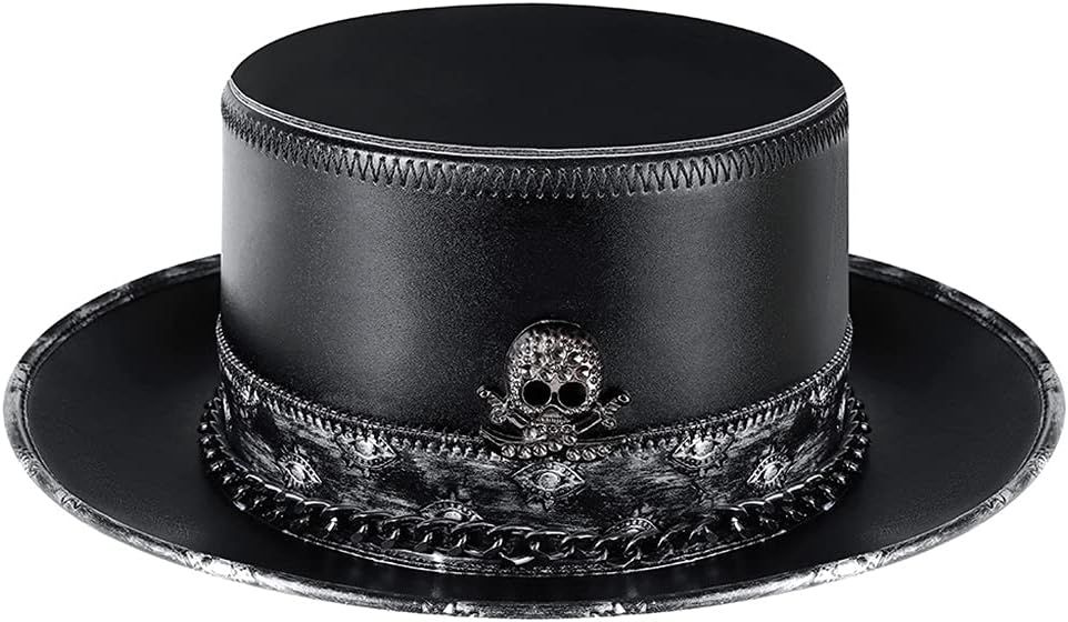 ujeer Plague Doctor Hat Leather Steampunk Top Hat for Halloween Costume Adult Props Cosplay Nightclub : Clothing, Shoes & Jewelry