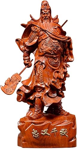 Estatua de Buda Feng Shui de 11.8 pulgadas de alto Guan YuGuan Gong Warlord Estatua Cuchillo Cuan Yu GongKwan KungGuangong Decoración china
