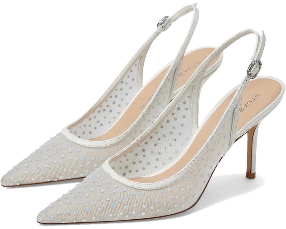 Stuart Weitzman Emilia Mesh 85 Slingback - Pair View
