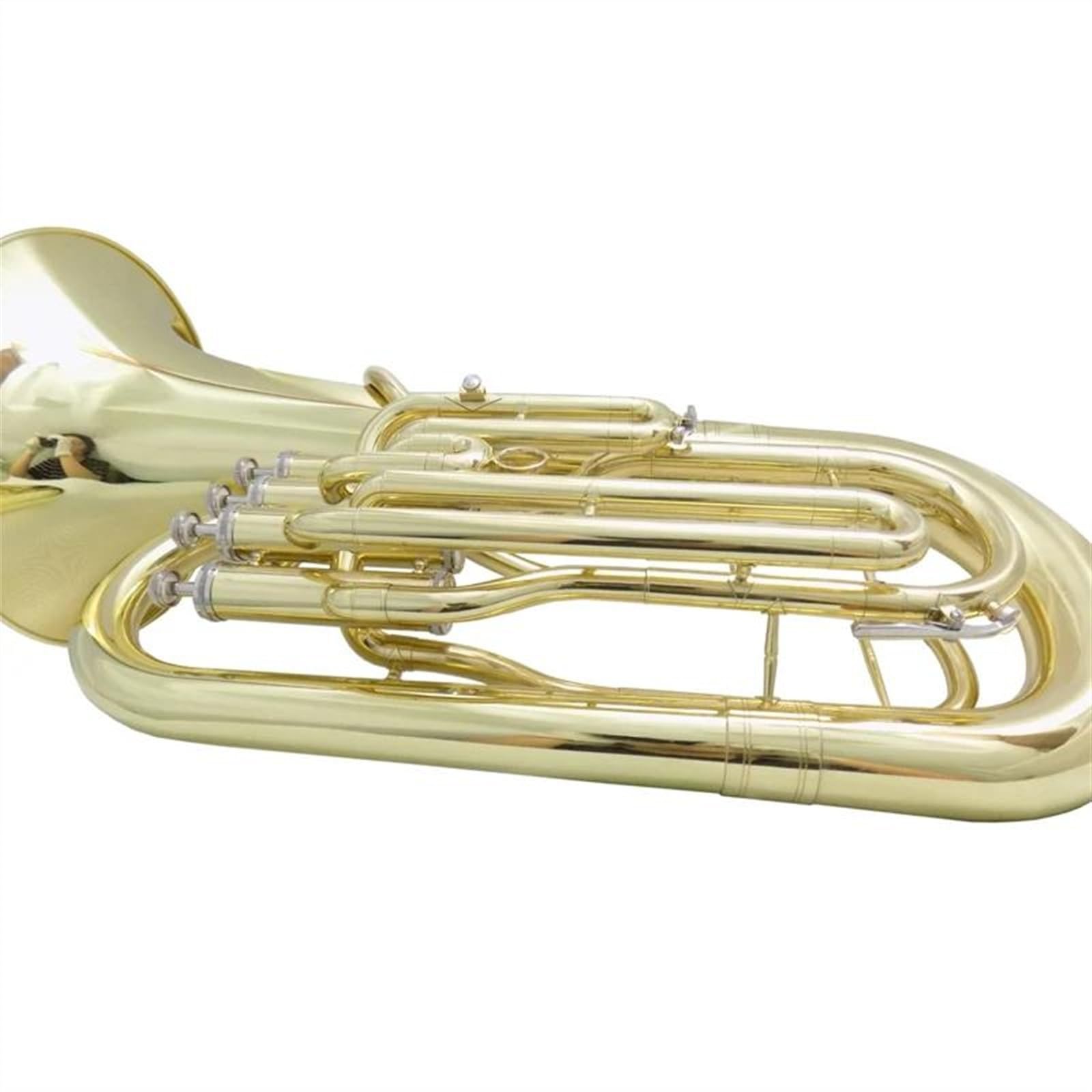Professionelles Euphonium Bb-Klappe, Gelber Messingkörper, Lackiert, 4 Kolben, Euphonium-Instrumente Mit Koffer-Mundstück