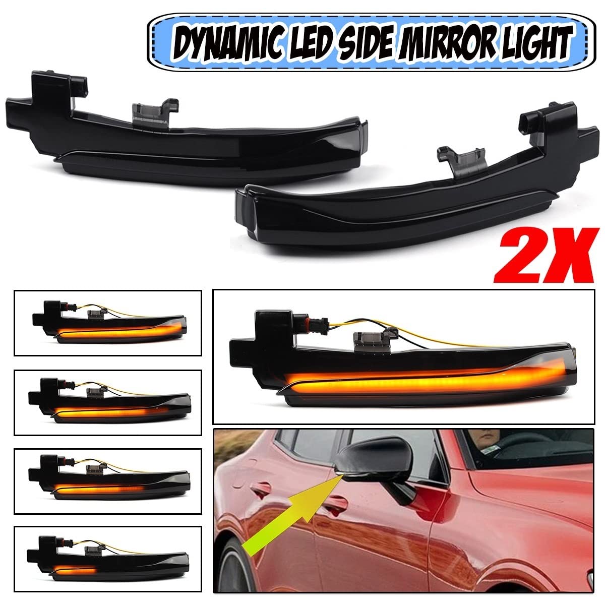 Sequentiële LED zijknipperlichten voor Volvo S60 D5