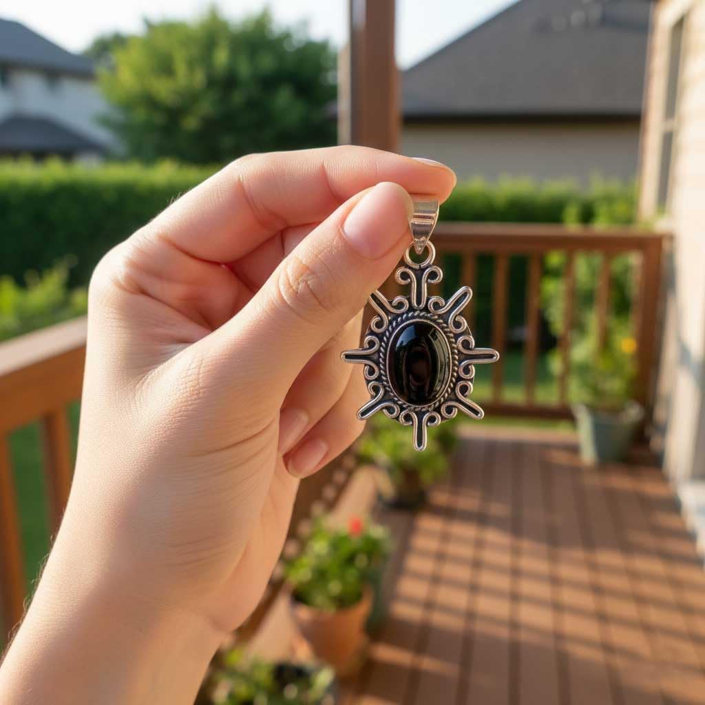 Tiger Eye, Labradorite, Turquoise, Garnet Oval Handmade Pendant Necklace 925 Sterling Silver Overlay Boho Natural Gemstone Jewelry For Women