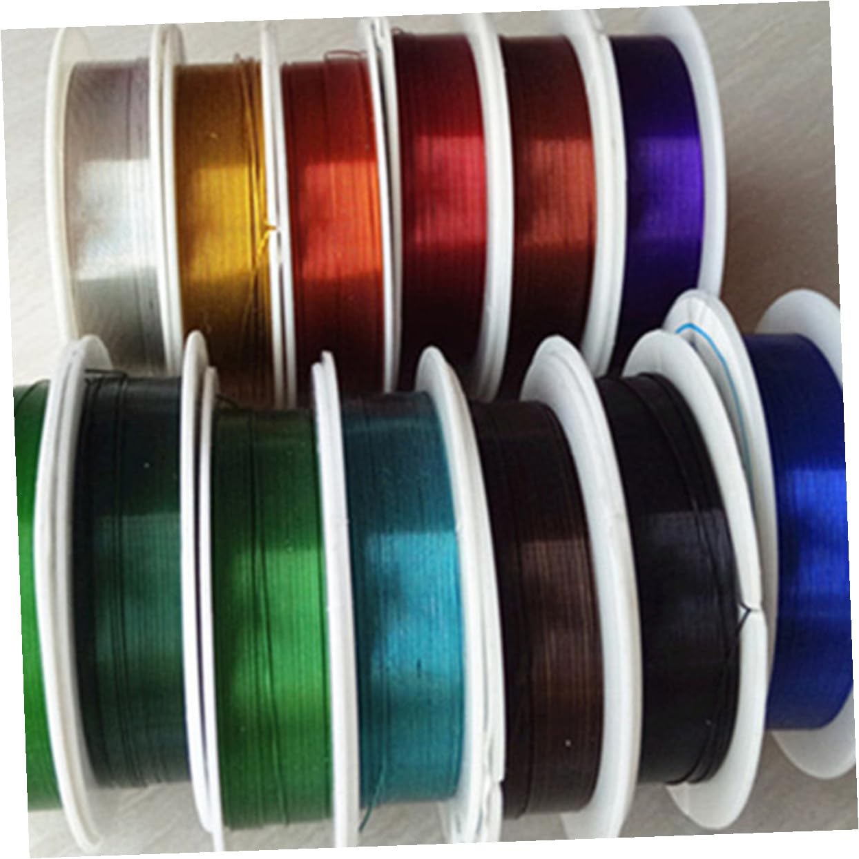 5rolls Flexible Sculpture Wire Beading Kit Assorted Tinsel for Jewelry Making Ring Earrings