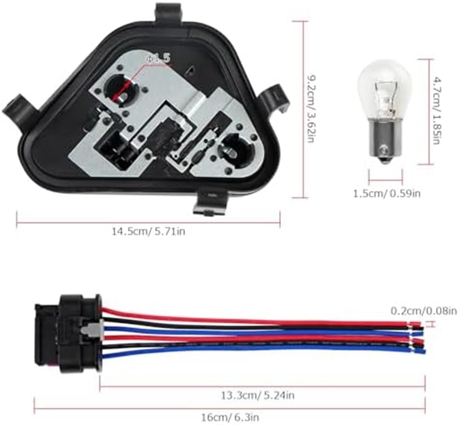 Kit staffa fanale posteriore, BTFWM Supporto for lampada fanale posteriore sinistro lato conducente, pannello presa, connettore scheda con cablaggio lampadine, for serie 3 328i d 320i 335i 2012 2013 2