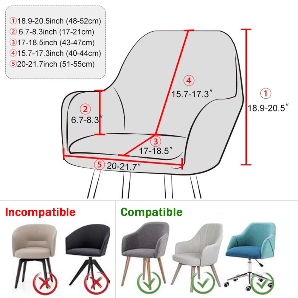 Highdi Couverture de Chaise Housse de Chaise Salle a Manger Flanelle Jacquard Housse de Chaise Extensible Scandinave Housse de Chaise avec Accoudoir Protecteur de Chaise (Jaune Citron,6 pièces)