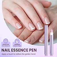 Vista 4 de 2025 - Bolígrafo de cuidado de uñas 3 en 1, bolígrafo de aceite para cutículas con punta de cerámica para uñas postizas y uñas secas dañadas, nutre