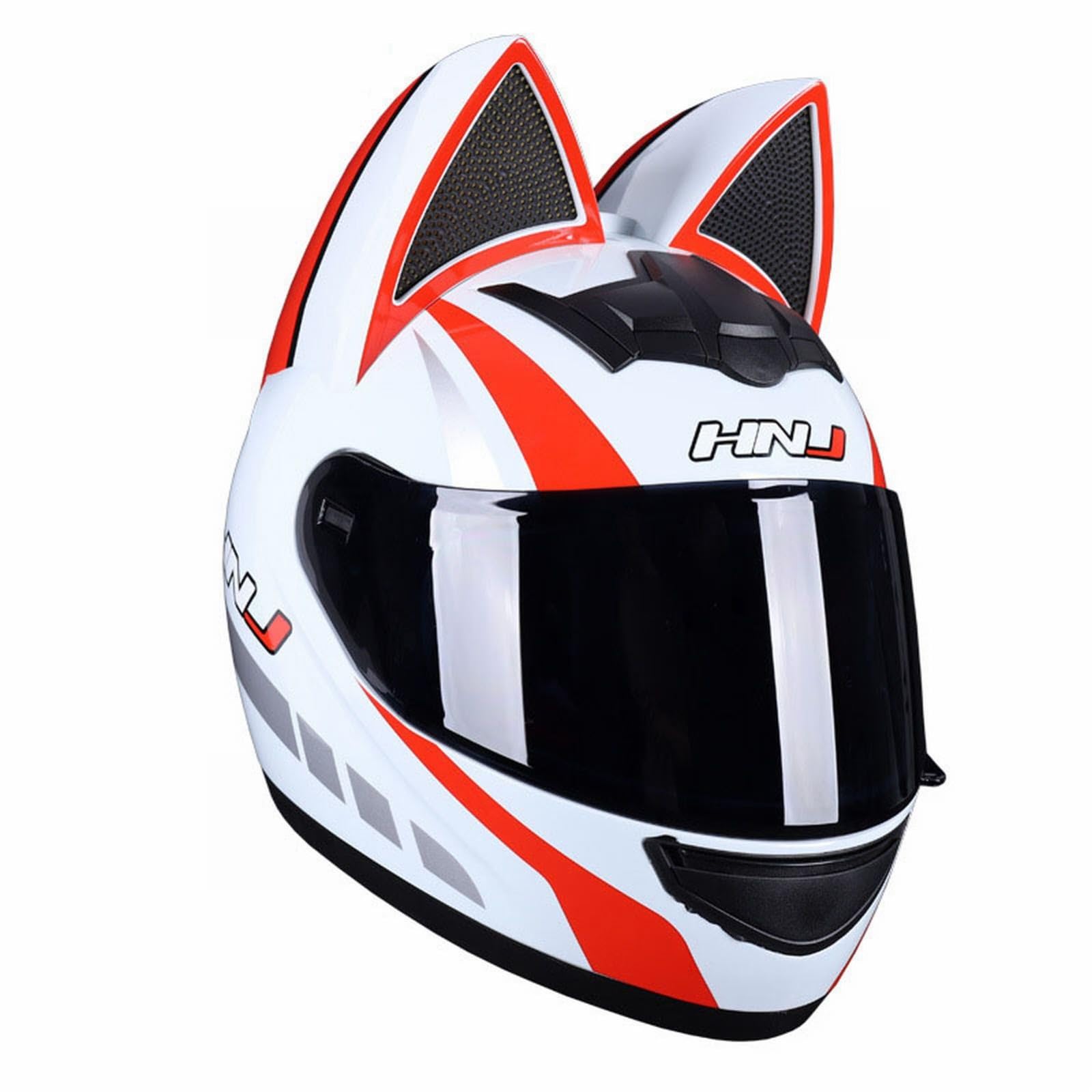 Casco De Motocicleta Con Orejas De Gato, Moderno Casco Integral Para