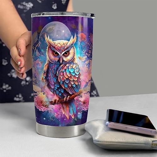 Vista 80 de SANDJEST Vaso de llama – Taza de viaje para café con aislamiento de acero inoxidable de 20 onzas – Regalos de llama para mujeres, niñas