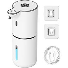 Automatic Liquid Soap Dispenser Touchless, USB Rechargeable Smart Hand Soap Dispenser, 6-Level Adjustable, 12.8oz/380mL Wall Mounted for Bathroom Kitchen Dish Soap-White