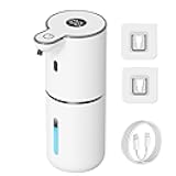 Automatic Liquid Soap Dispenser Touchless, USB Rechargeable Smart Hand Soap Dispenser, 6-Level Adjustable, 12.8oz/380mL Wall Mounted for Bathroom Kitchen Dish Soap-White