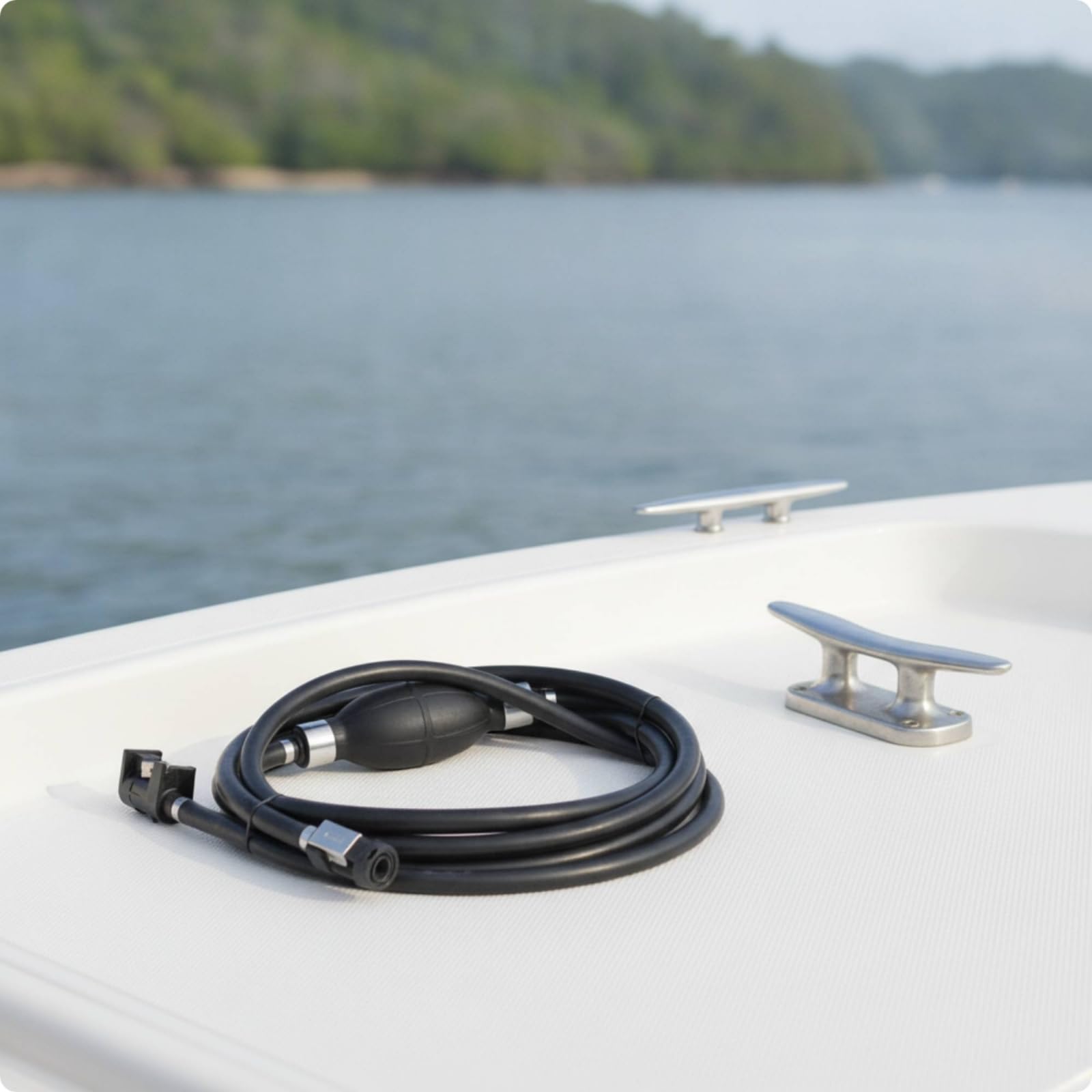 Contenitore Carburante Marino Linea Carburante Fuoribordo Primer Serbatoio Benzina Accessorio Nautico in Gomma E Plastica con Connessioni