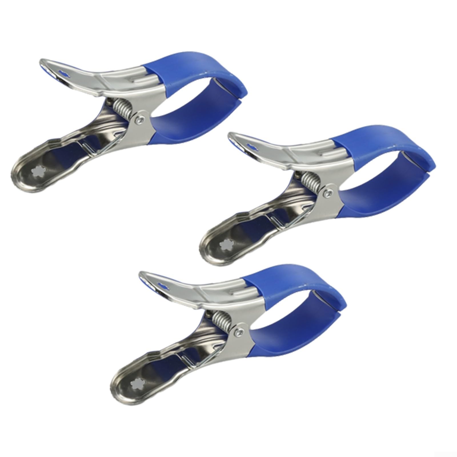 HpLive Lot de 30 pinces en acier inoxydable pour bâche de piscine - Pinces coupe-vent avec protection anti-rayures pour couvertures de piscine (30 pièces) - Bleu