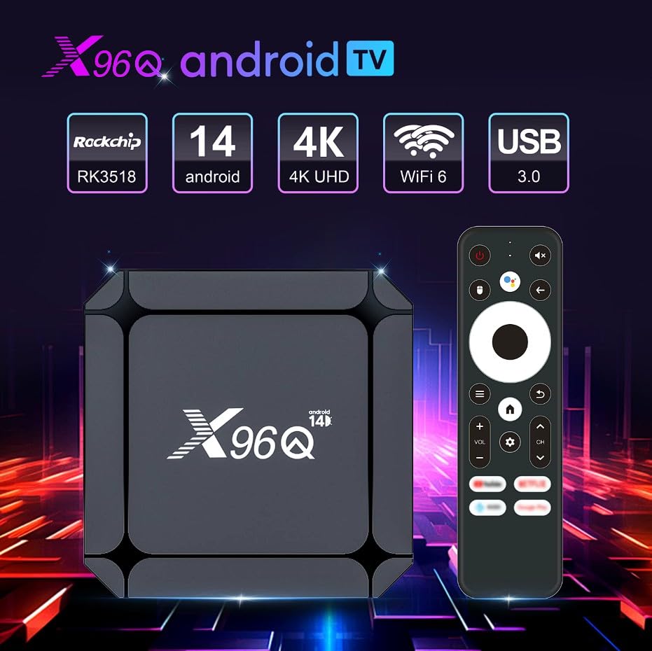 Boitier Android TV 4K fluide sous Android 14 pour streaming ultra HD - 6