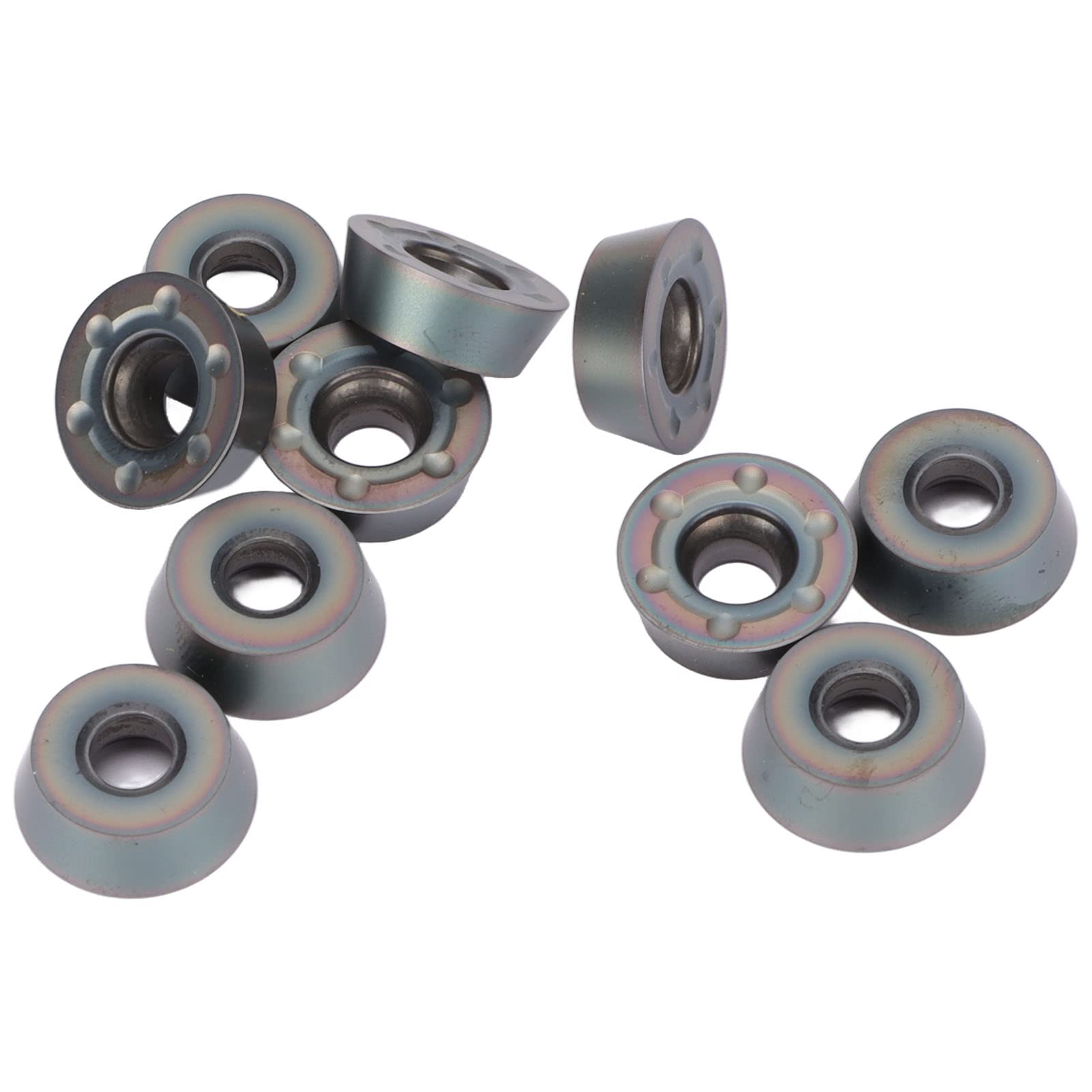 Inserti per tornitura in metallo duro Rivestiti Portautensili per tornio CNC Lavorazione per fresatura di legno e metalli Confezione da 10 inserti in metallo duro per accia