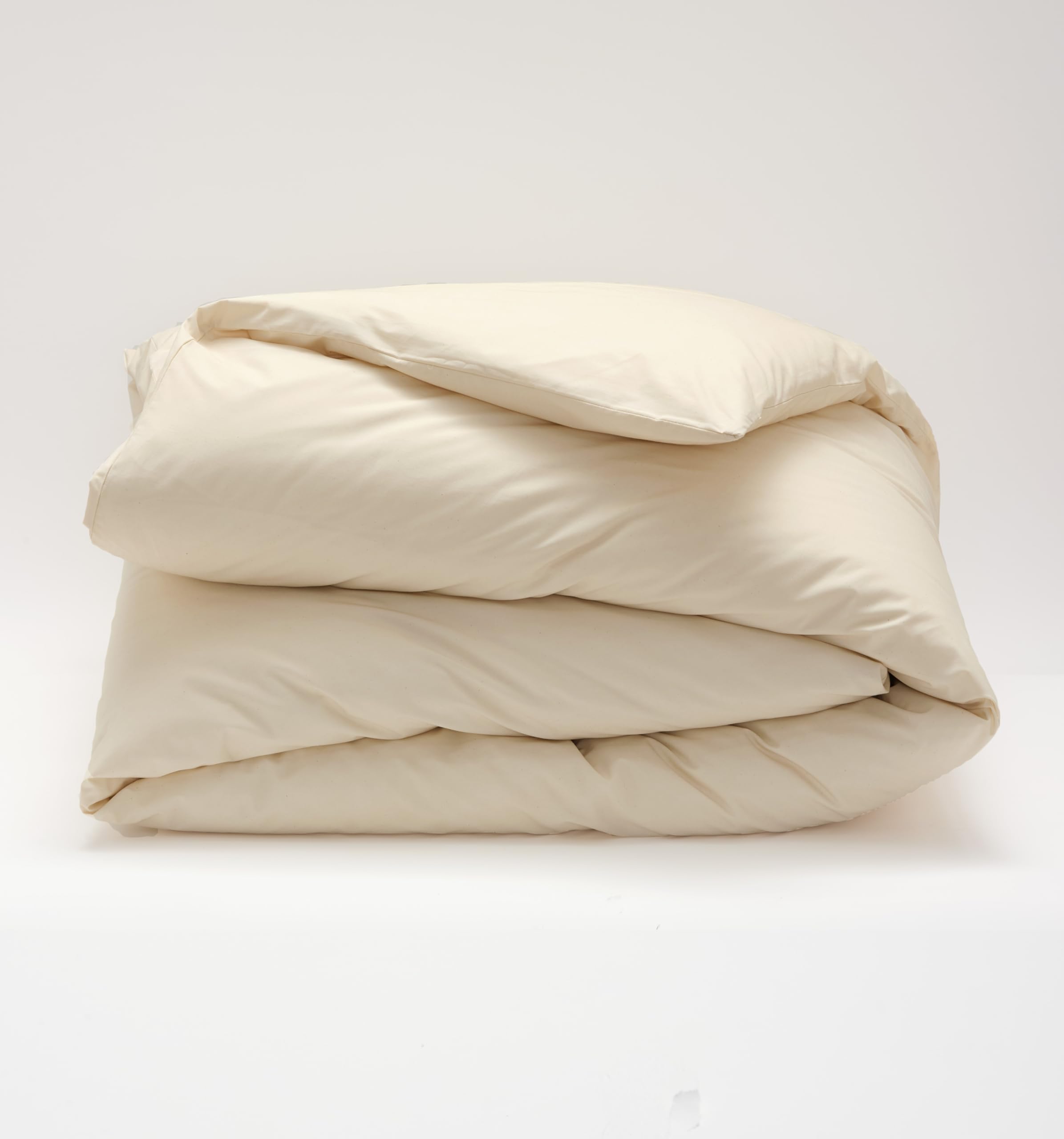 Cuddledown Katahdin Undyed Organic Comforter Cover | 100% Organic Cotton | Sustainably Grown | Percale Weave | Oeko-TEX Standard 100 | Natural | 107