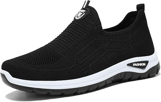Sports Shoes Men - Men's Fashion Sneakers Lightweight Breathable Mesh Slip On Casual Walking Shoes for Daily Comfort