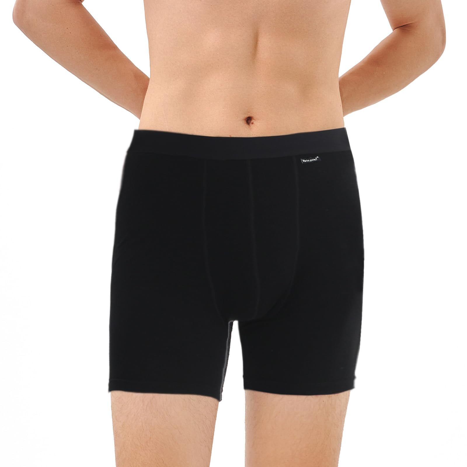 Merino Protect Caleçons en Laine Mérinos Hommes Résistant Aux Odeurs Calson Évacuation de l'humidité sous-Vêtements pour Les Randonnées Longs Vols