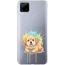 Realme C15 ile Uyumlu Splash K pek Tasar ml  Slimfit  effaf Silikon K l f