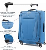 Vista 32 de Travelpro Maxlite 5 - Juego de 2 piezas de equipaje de mano de tela, expandibles con 4 ruedas giratorias, bolso blando para debajo del asiento, Negro