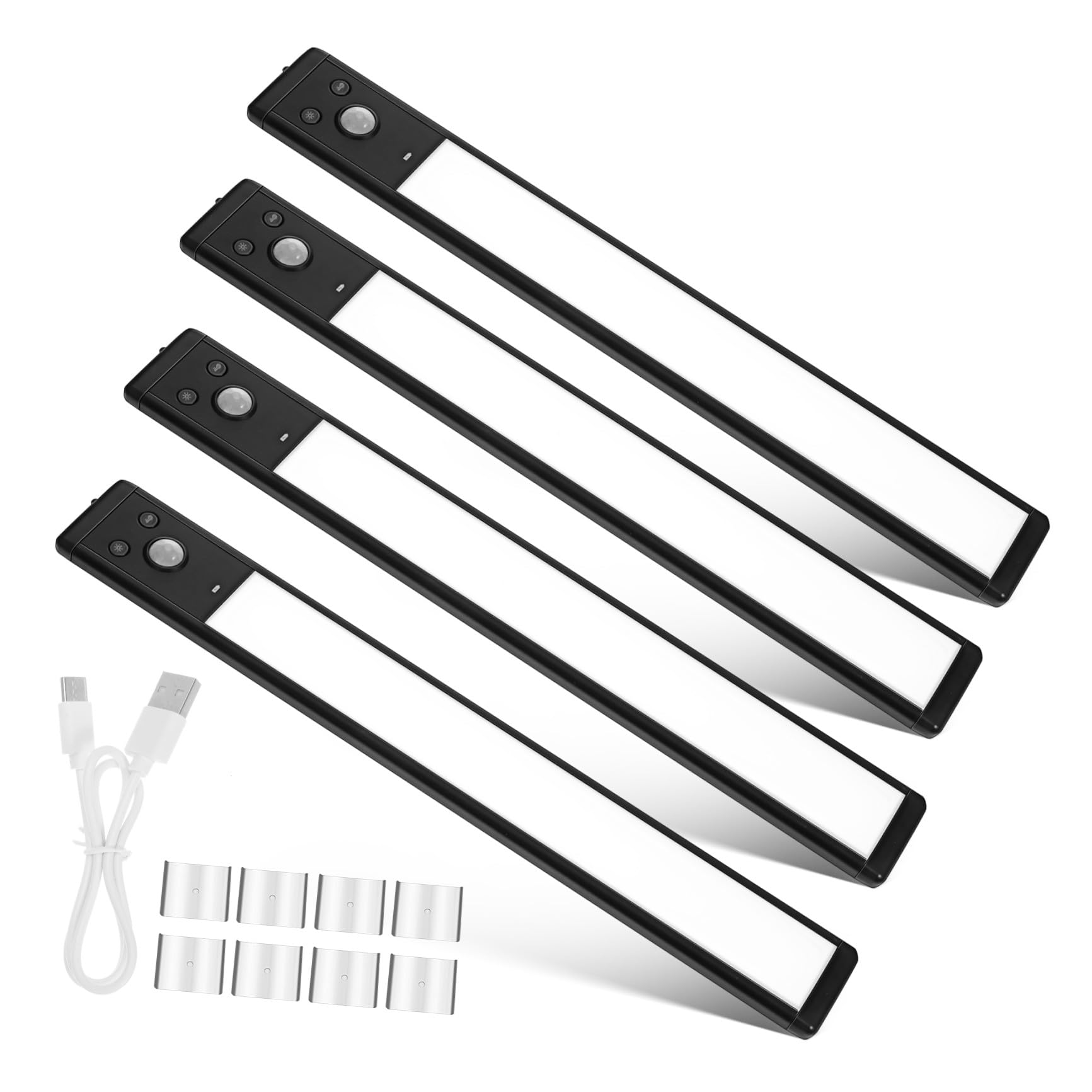 Uonlytech 4piezas Luces Led Sensor De Movimiento Tira De Luz Led Automática Resistente