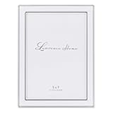 Lawrence Frames Silver Plated Metal with White Enamel Picture Frame, White, 5x7