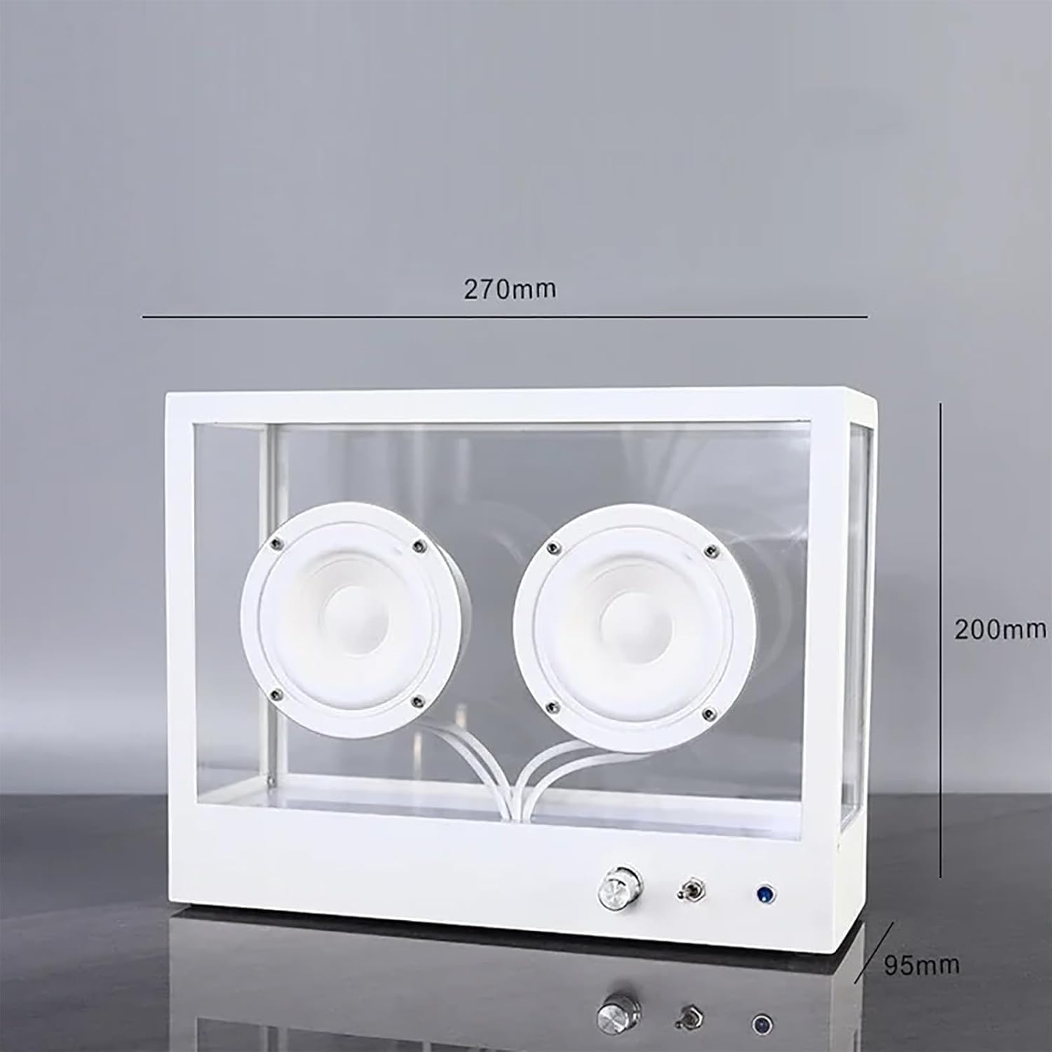 Altoparlante Bluetooth a cassetta, portatile, minimalista, con riproduzione USB/AUX, perfetto per regalo, ufficio e soggiorno, design trasparente