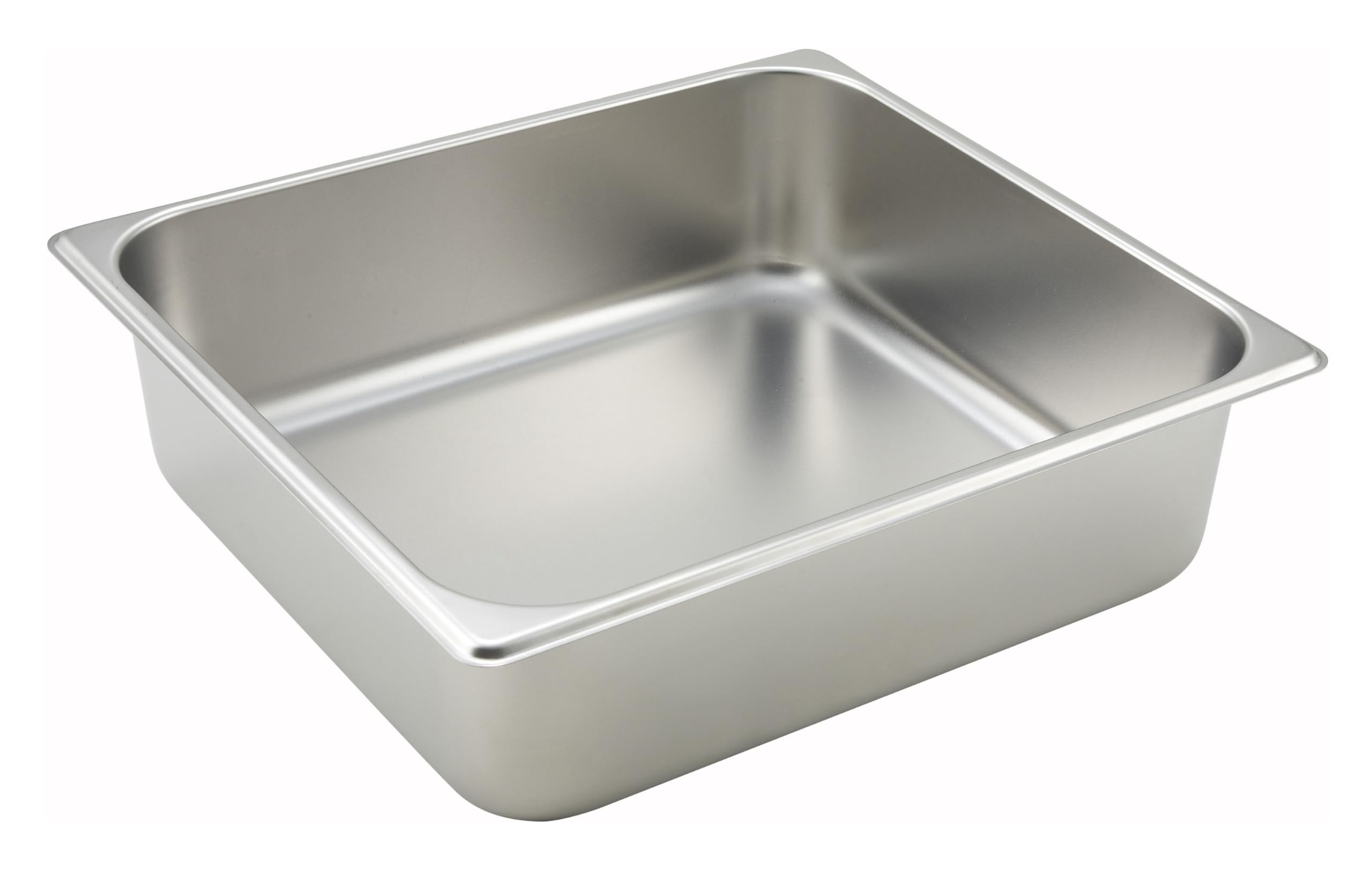 Winco 2/3 Size Stainless Steel Steam Table Pan -1