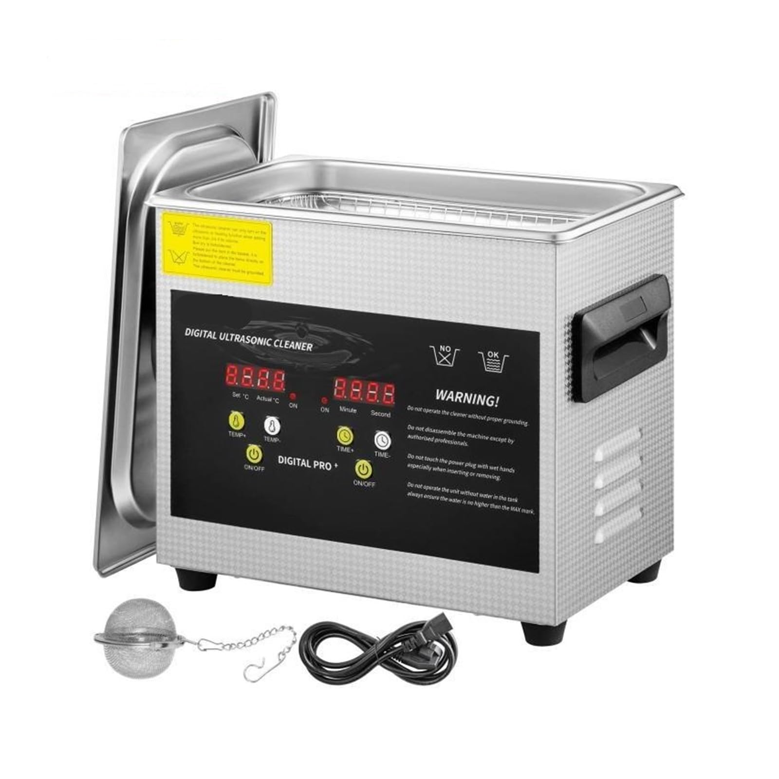Limpiador ultrasónico Mejorado de 2L, 3L, 6L, 10L y 15L for lavavajillas, portátil, electrodomésticos ultrasónicos.(2L)