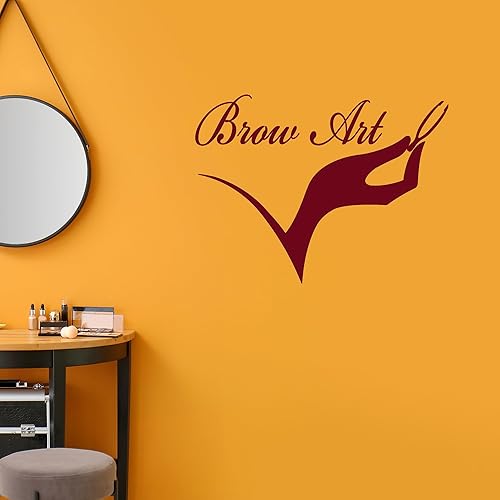 Miniatura 2 de Vinilo Adhesivo de Pared Cejas Arte de Cejas Salón de Belleza Pinzas Pegatinas Decoración Grande (2119ig) Negro