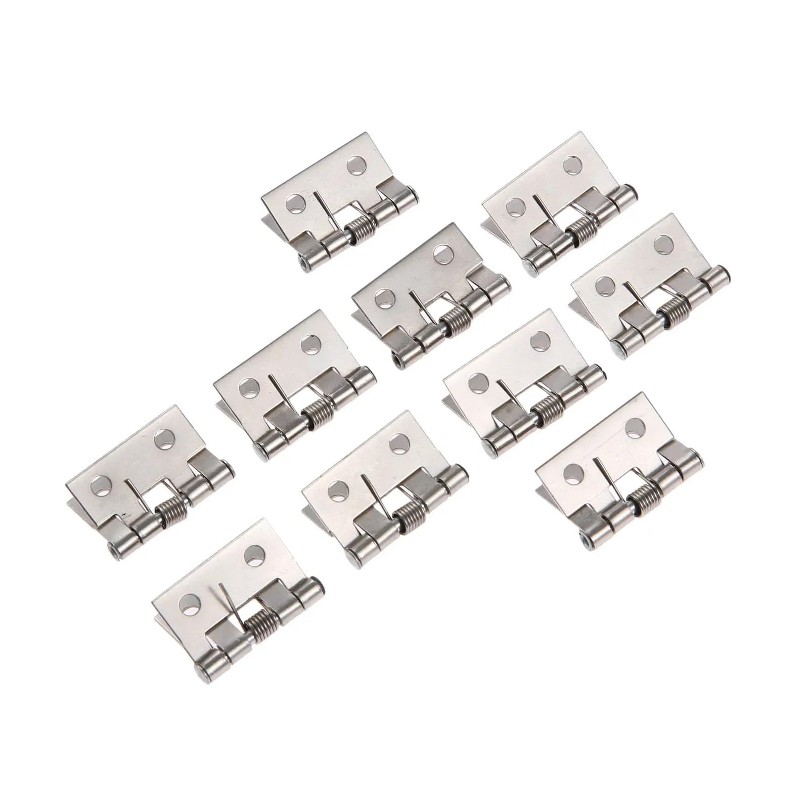 Lot De 10 Charnières à Ressort Pour Porte D'armoire - Argenté 26x30mm, Marque Uxcell, Neuves
