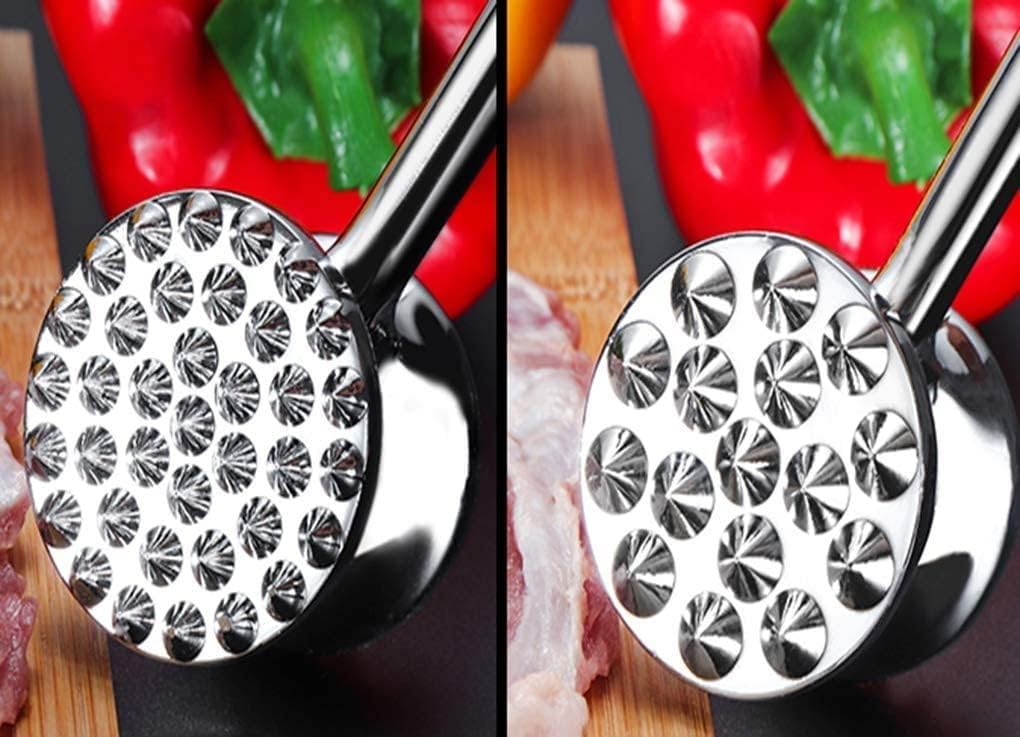Meat Tenderizer Hammer with Comfortable-Grip Handle, Dual Sided Meat Tenderizer Mallet Marinating Prep Tool,Meat Tenderizer Hammer Tool for Tenderizing Steak Beef Poultry