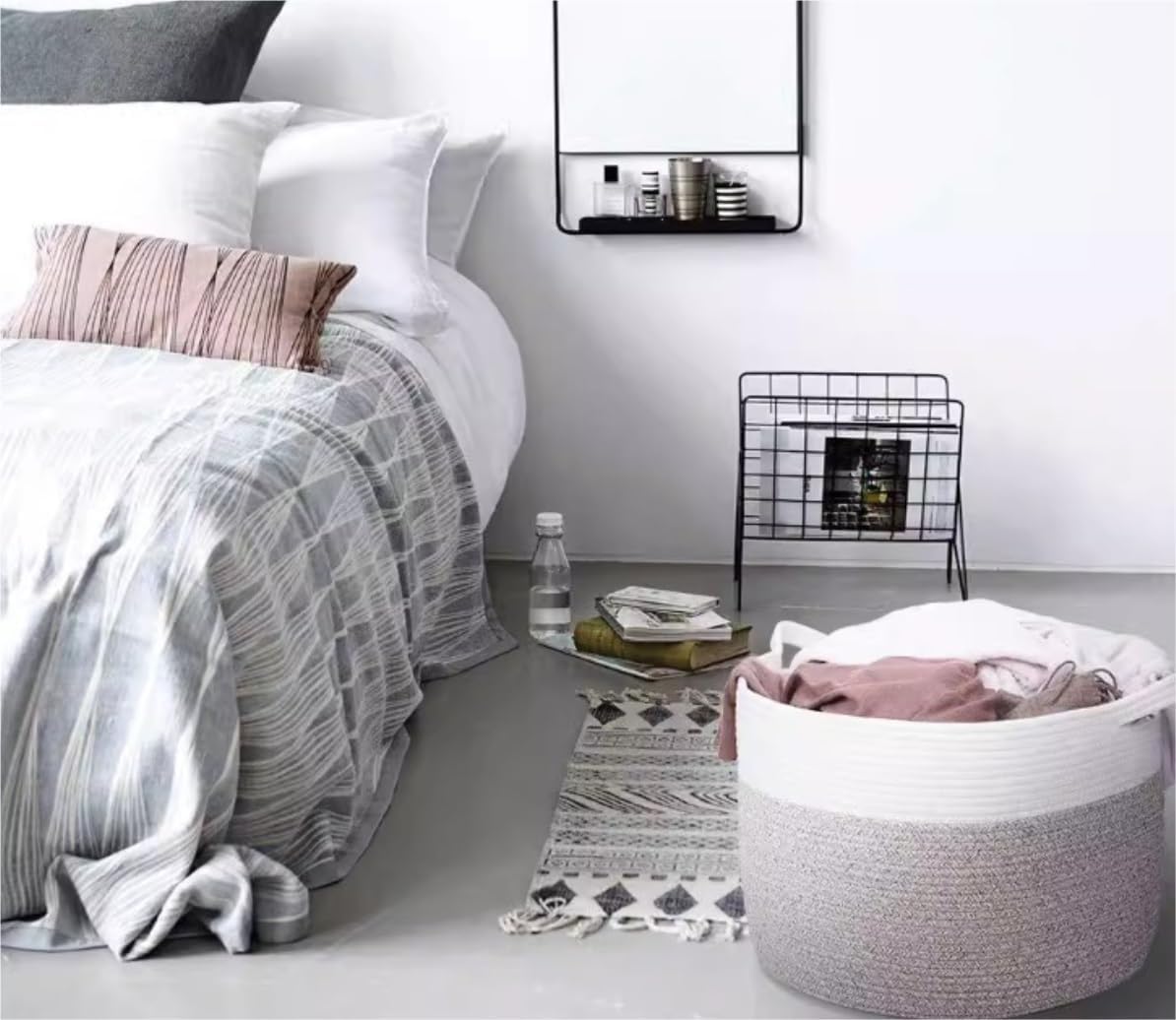 おもちゃ箱 収納 入園祝い 綿ロープおもちゃバスケット折りたたみ大収納織おもちゃ収納オーガナイザーリビングルームの整理 おもちゃ収納