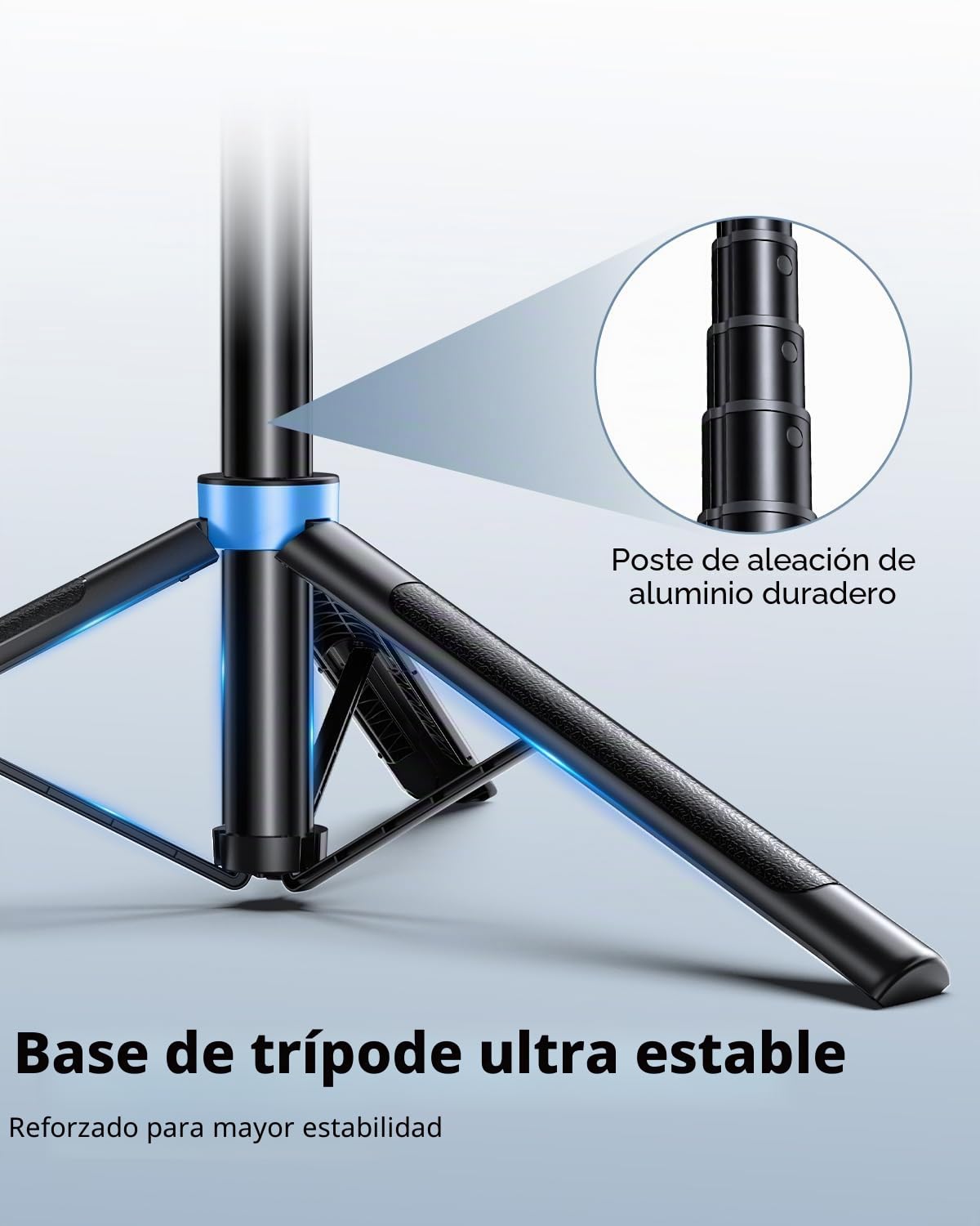 UBeesize Gimbal - Trípode para teléfono móvil con rotación 360 °, mando a distancia, reconocimiento facial automático, luz para YouTube, TikTok Live Streaming y Vlog