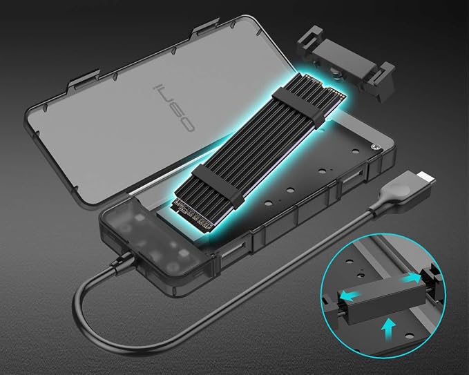 Carcasa ligera para SSD M.2 NVMe USB 3.1 Gen2 Tipo C miniatura 6