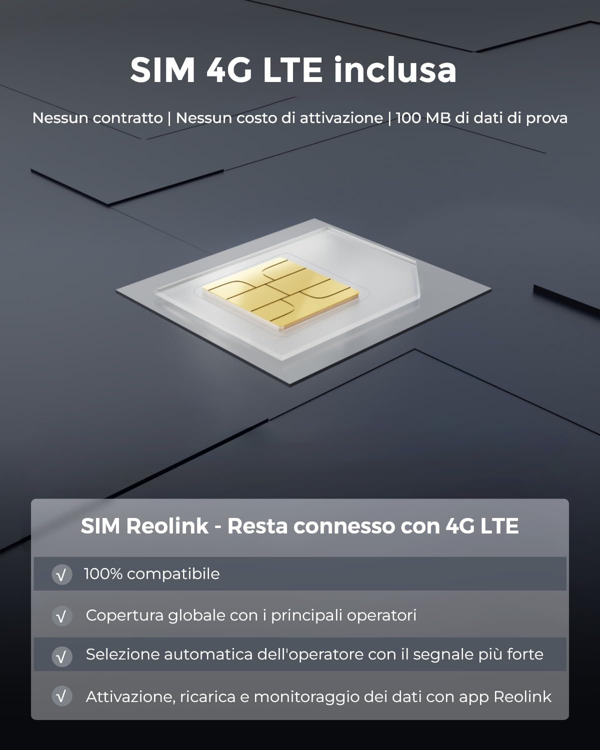 Reolink 4K Telecamera da Esterno con SIM 4G LTE, Batteria e Pannello Solare | 355° Pan/90° Tilt, Doppio Obiettivo, Zoom Ibrido 6X, Visione Notturna a Colori, Alexa & Cloud, TrackMix LTE