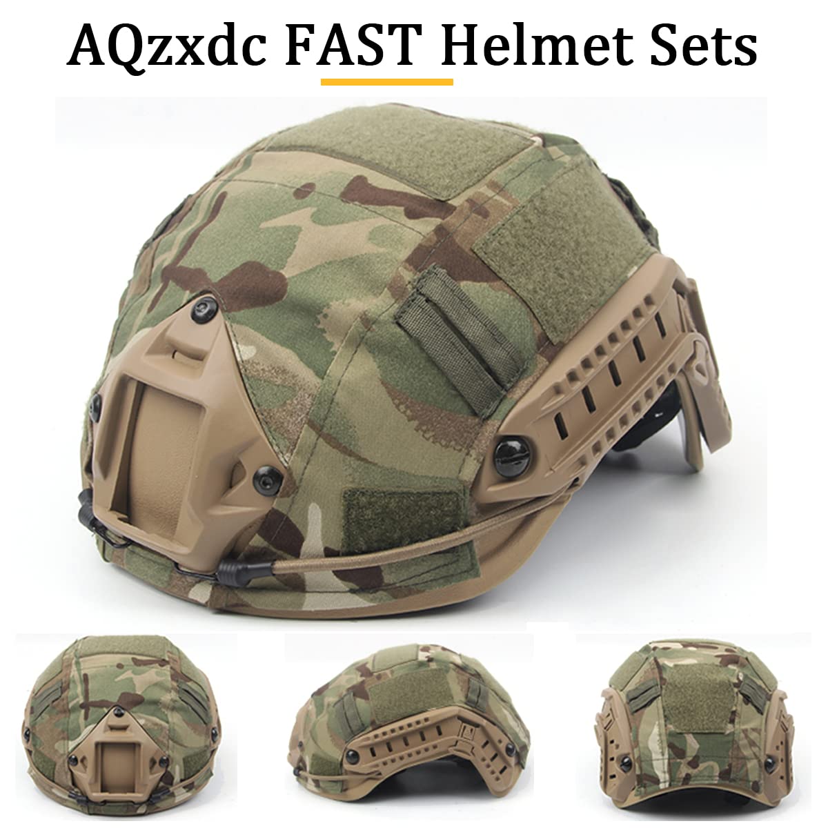 Equipaggiamento tattico, Casco da Gioco di Paintball con Visiera Torcia elettrica Lampeggiante Set di copricasco per Softair sparatutto Giochi di Guerra Oggetti di Scena