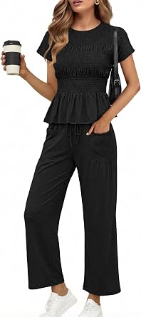 Cicy Bell Womens 2 Piece Outfits Casual Boho Lounge Matching Sets
