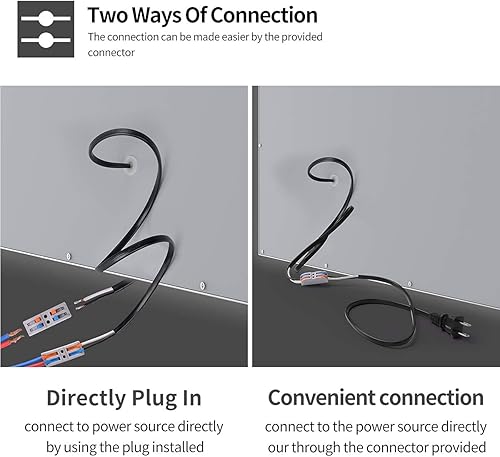 Miniatura 7 de ANYHI Espejo LED de tocador de baño, 48 x 24 pulgadas, espejo de baño con 3 luces de color, espejo de maquillaje antiempañamiento impermeable,