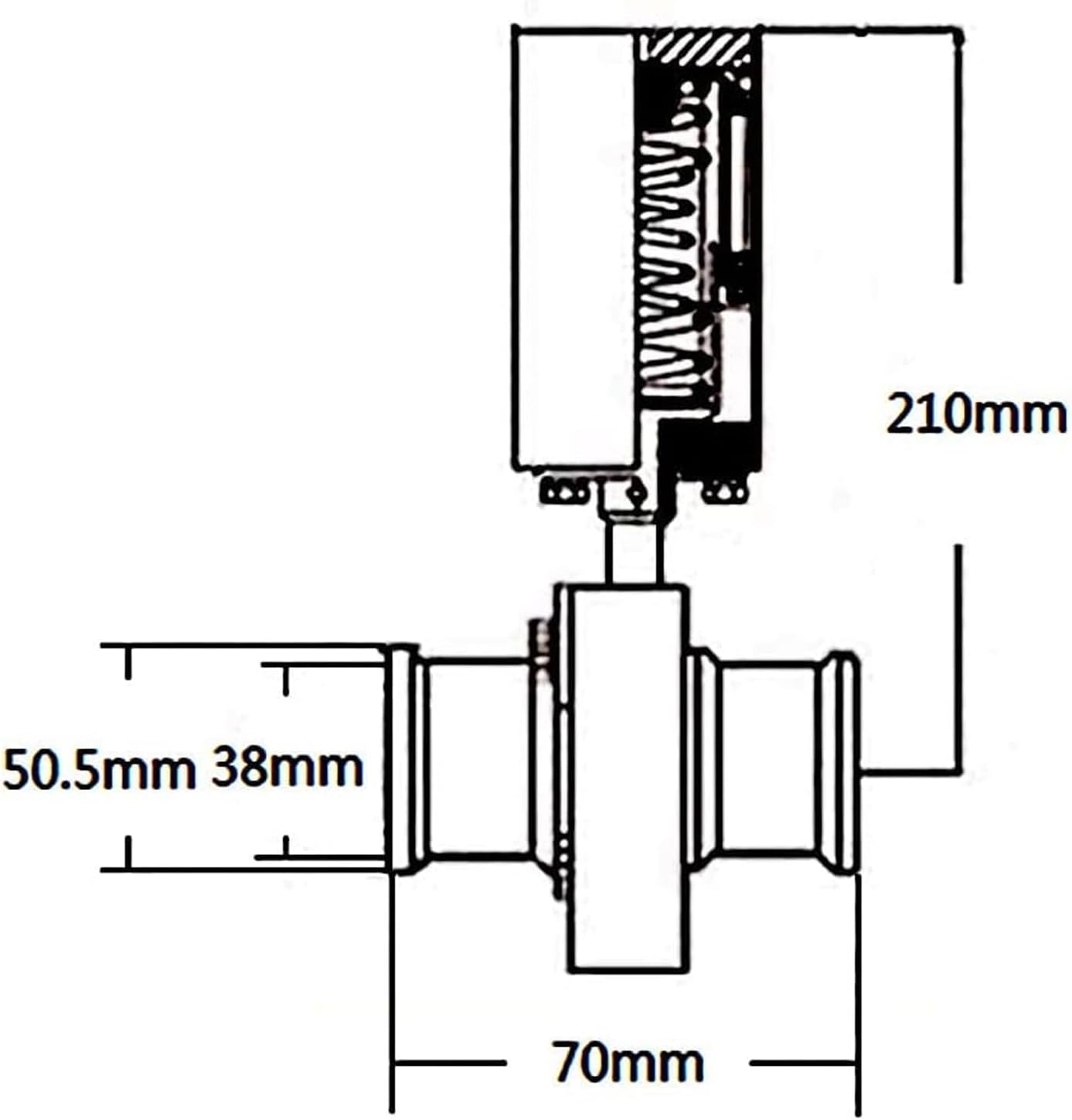 2 Inch Tri Clamp Sanitary Butterfly Valve, Pneumatic Actuator Single-Acting Stainless Steel 304 Butterfly Valve (2 Inch)