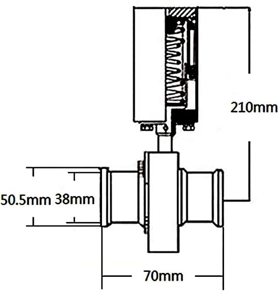 2 Inch Tri Clamp Sanitary Butterfly Valve, Pneumatic Actuator Single-Acting Stainless Steel 304 Butterfly Valve (2 Inch)