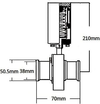 2 Inch Tri Clamp Sanitary Butterfly Valve, Pneumatic Actuator Single-Acting Stainless Steel 304 Butterfly Valve (2 Inch)