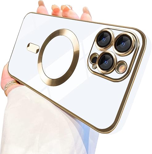 Funda ligera de lujo compatible con iPhone 13 Pro Max para mujeres y niñas, funda de TPU suave chapado electrochapado galvanizado, delgada,