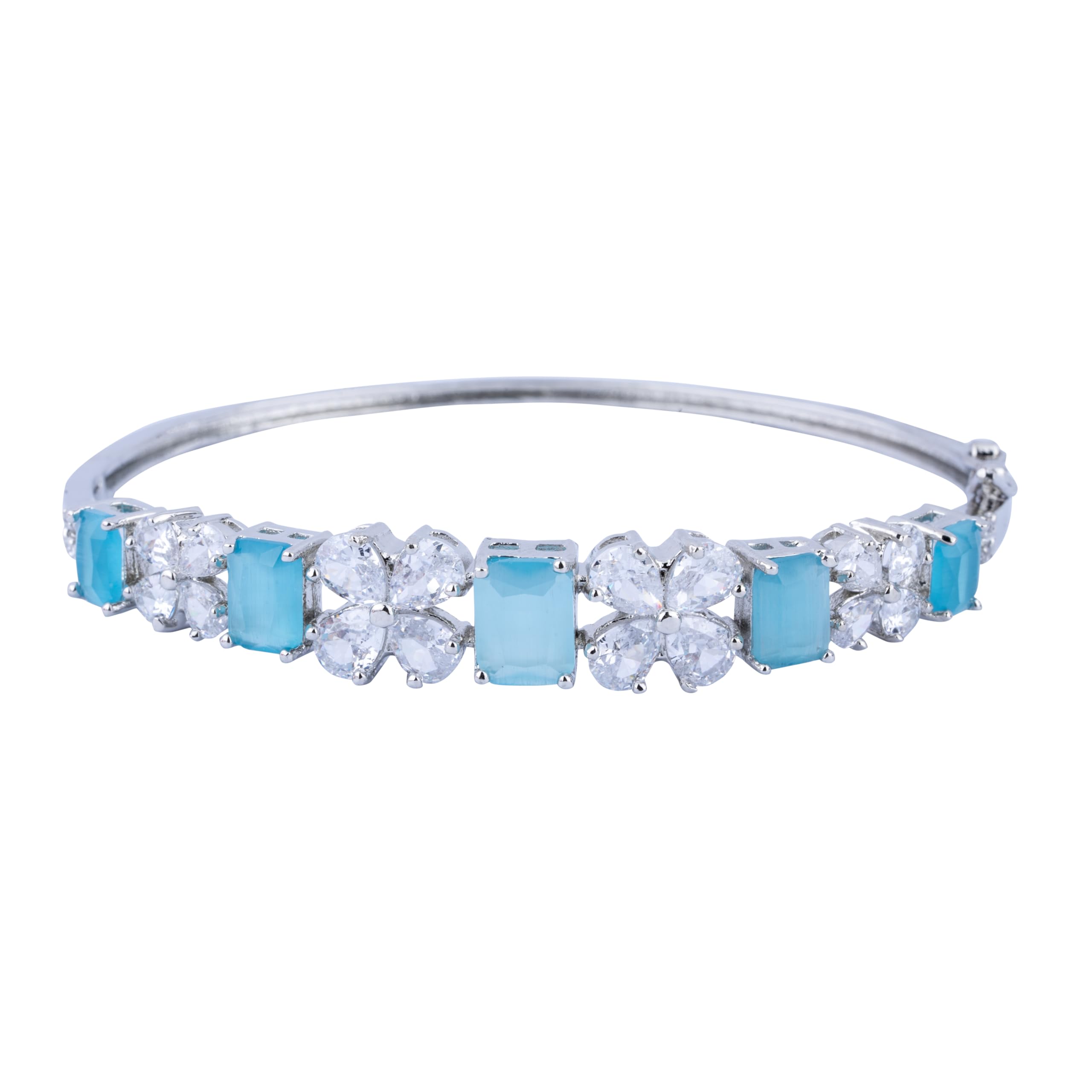 Bling Bansuri Jewels AD Square & Flower Kada for Women and Girls (Turquoise) (B0CVRZB27W) Amazon Price History, Amazon Price Tracker