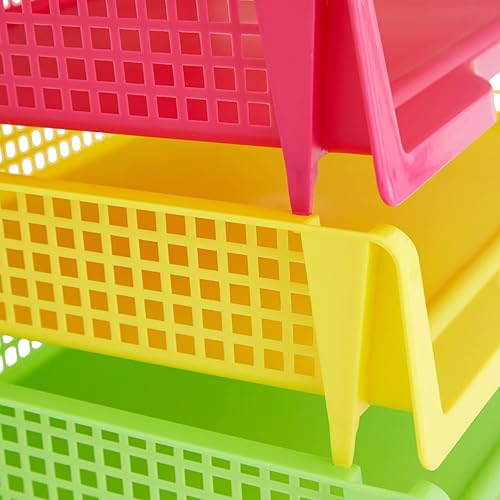 Miniatura 4 de Bright Creations Teacher Supplies - Bandeja organizadora de cartas – Paquete de 6 unidades, 9 x 13 x 3 pulgadas, bandejas de papel apilables para