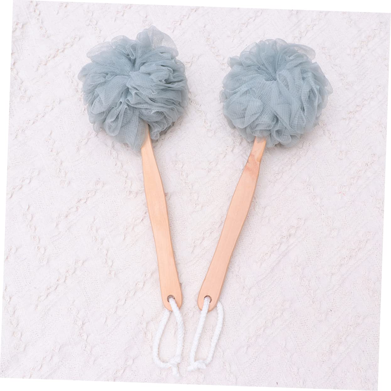 Healeved 3 Piezas Toalla de baño de bola de baño depurador de espalda de lufa espuma cepillo de esponja de lufa ducha del baño cuerpo bath accesorios para el baño Bambú