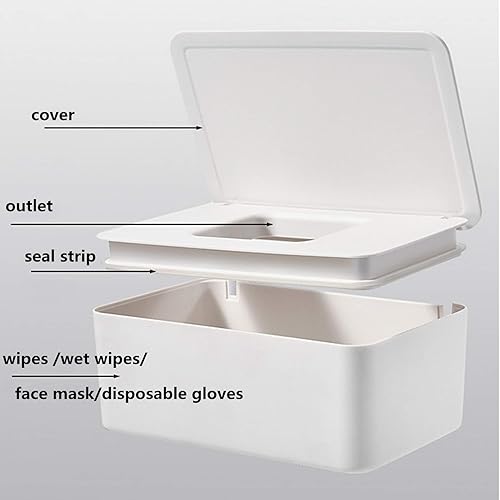 Miniatura 5 de DEF Dispensador de toallitas, funda de polipropileno para toallitas para bebé sellada, mantiene el tejido húmedo fresco y desechable, fácil de abrir